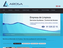 Tablet Screenshot of limpiezasarosa.com